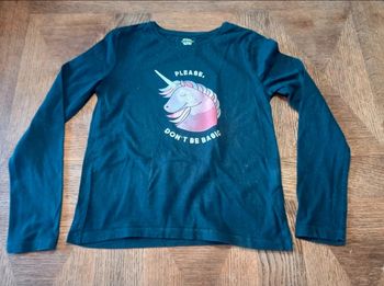 Tee-shirt  manches longues licorne 10 ans