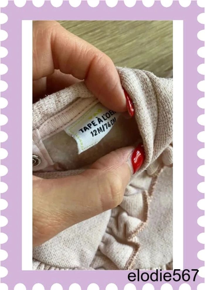 Sweat rose TAO 12 mois - photo numéro 2