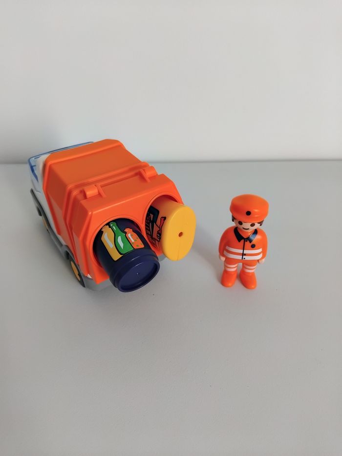 PLAYMOBIL 123 Camion Poubelles Tri 6774 Junior Complet ♻️ - photo numéro 2