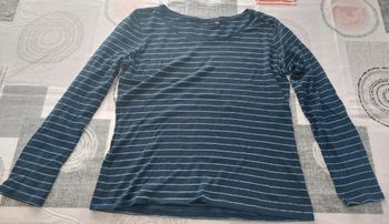 Tee-shirt manches longues Bleu