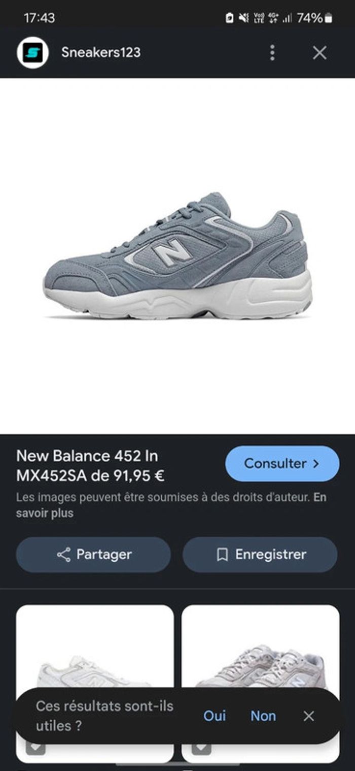 New Balance 452 Grises 37,5 | Training - photo numéro 13