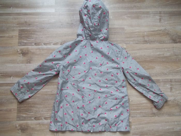 Coupe-vent gris motifs roses NKY 6 ans - photo numéro 5