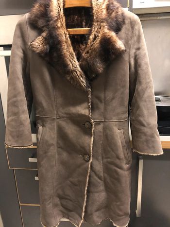 Manteau long en cuir