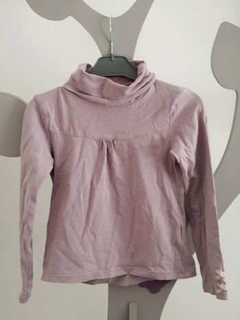 Pull à col roulé lila Vertbaudet taille 8 ans