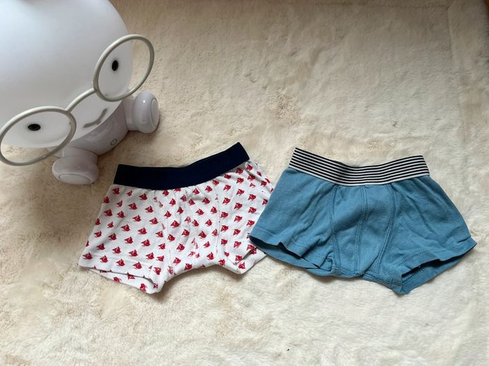 Lot de 2 boxers en coton oeko tex petit bateau