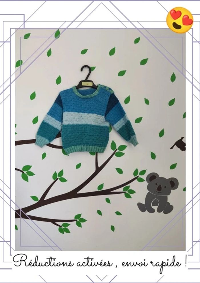 Pull bébé fait main