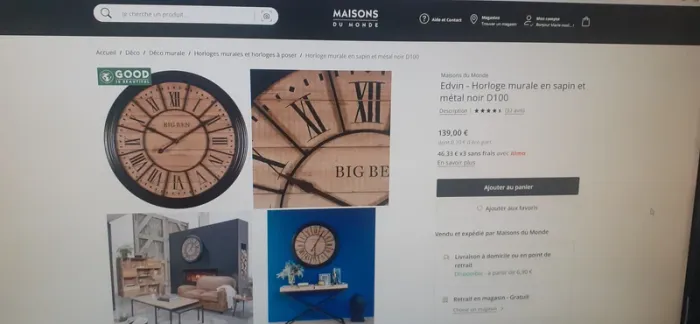 Très grande horloge pas d envoi remis en main propre si vous habitez près de chauny dans l aisne - photo numéro 3