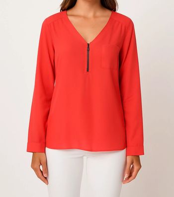 Blouse fluide corail Zara