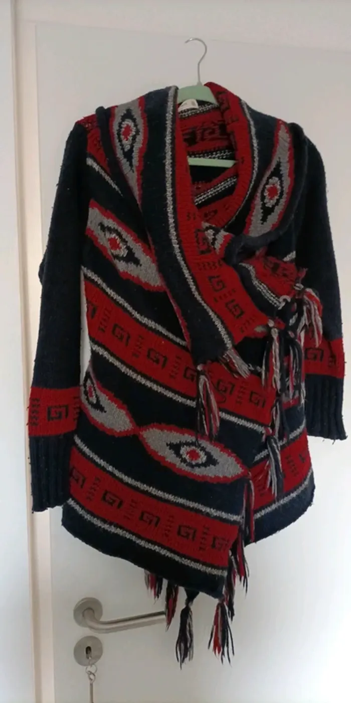 Gilet a franges veste à motif