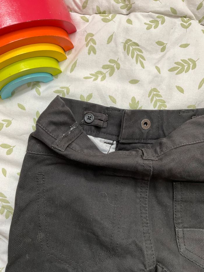pantalon slim gris et noir taille réglable 3 ans kiabi - photo numéro 9