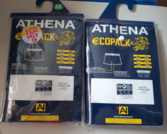 Lot n*1 lot 4 boxers athena 6-8 ans - photo numéro 2
