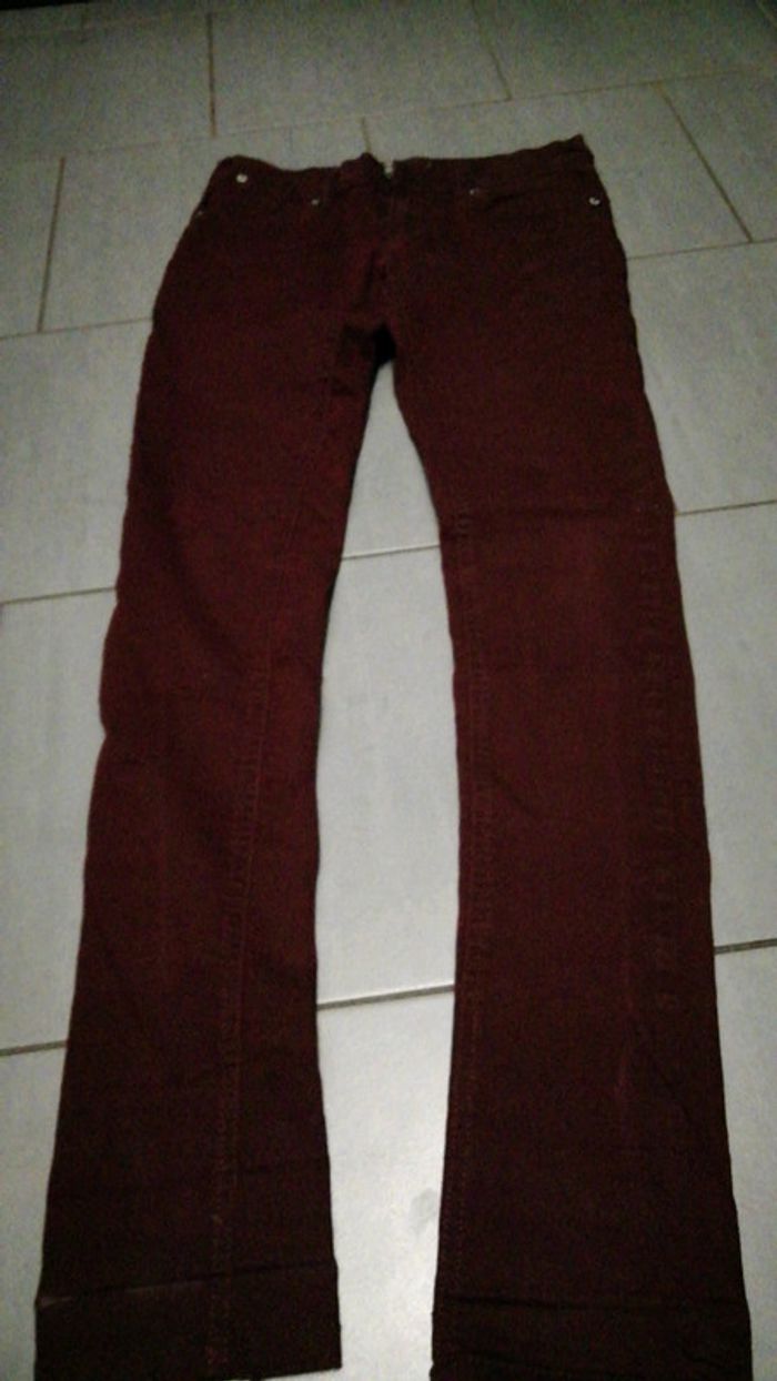 Pantalon Jennifer 34 bordeaux