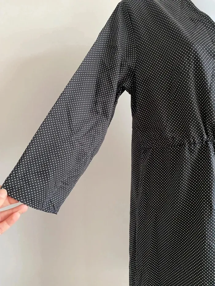 Robe femme midi noir à pois blanc T44/ XL - photo numéro 3