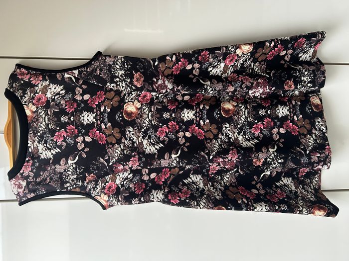 Robe noire fleurie My Collection - Taille L - photo numéro 4