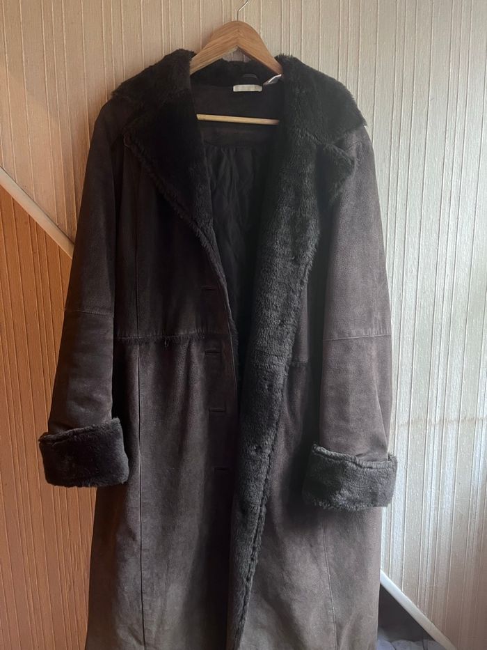 Manteau long en croûte de porc taille L / 46 - photo numéro 3