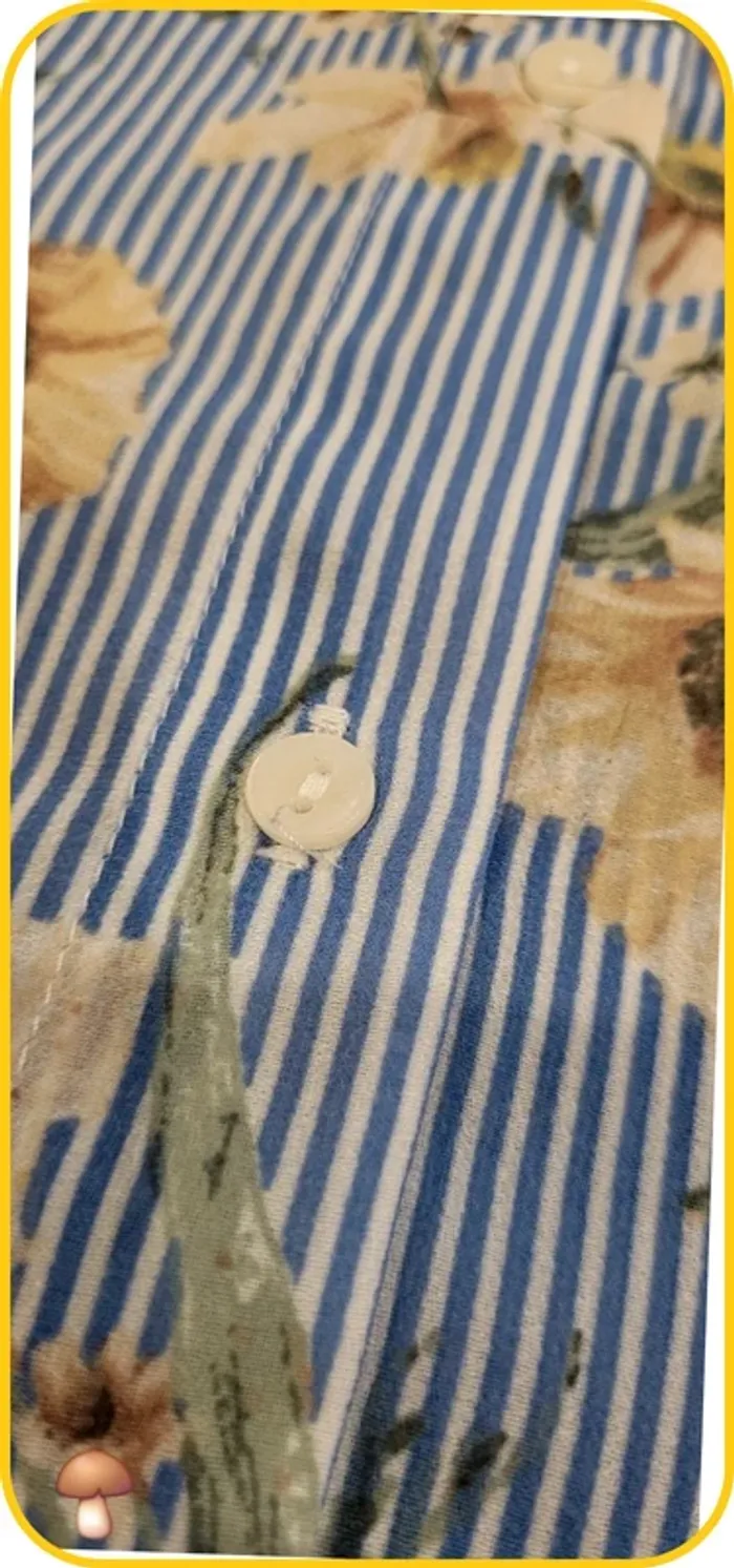 Chemisier sans manches fleuri H&M - Taille 38 - Bleu clair - Très bon état - photo numéro 5