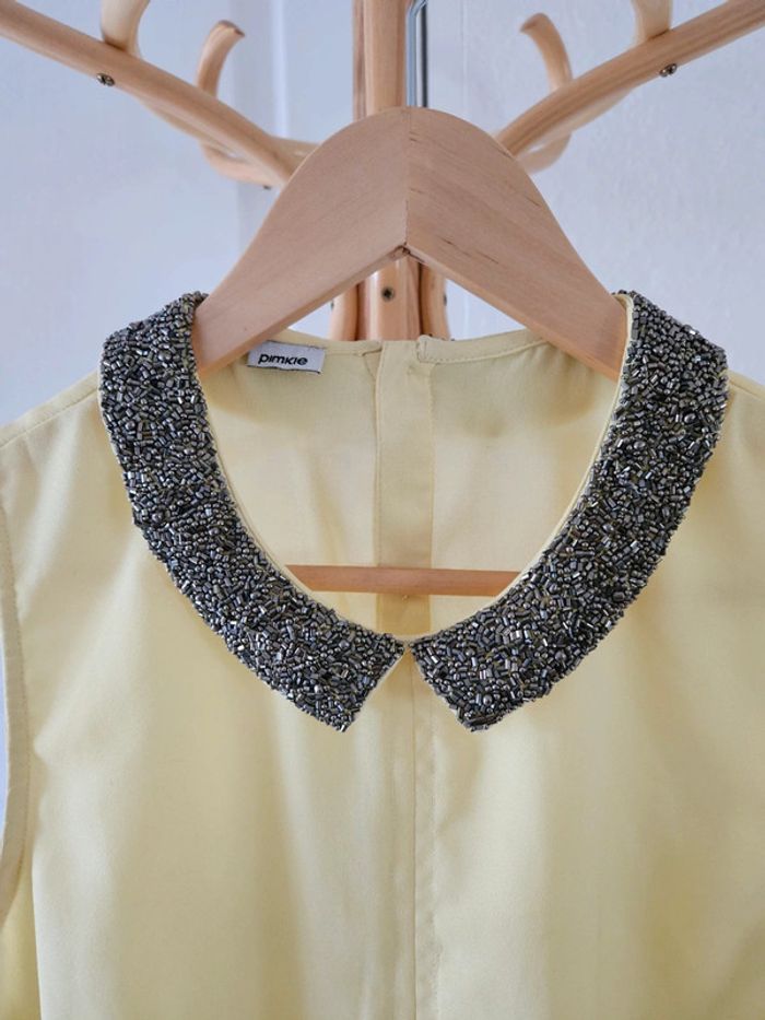 Blouse jaune col chemise taille 38 Pimkie - photo numéro 2