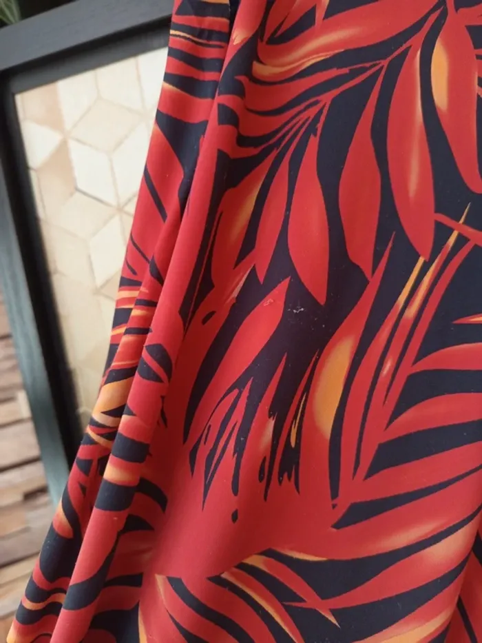 Pantalon fluide rouge noir  t40 - photo numéro 5
