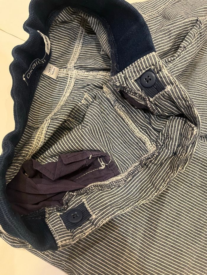 Pantalon à taille ajustable/ réglable droit rayé okaidi carrot taille 14 ans 1m64 - photo numéro 2