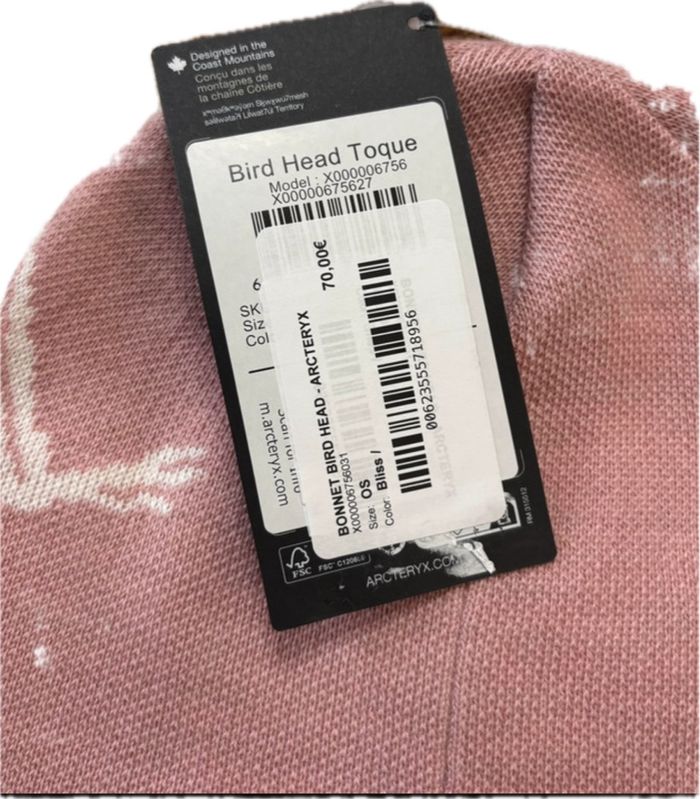 Bonnet Arc teryx Bird Head - Pink Bliss/ Arctic Silk Rose - Neuf - photo numéro 3