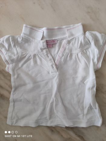 Tee-shirt blanc et rose grain de blé