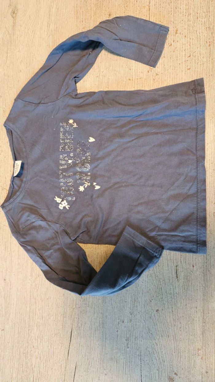 T shirt fille à manchss longues, gris foncé, Tape A l Oeil, 6 ans - photo numéro 3