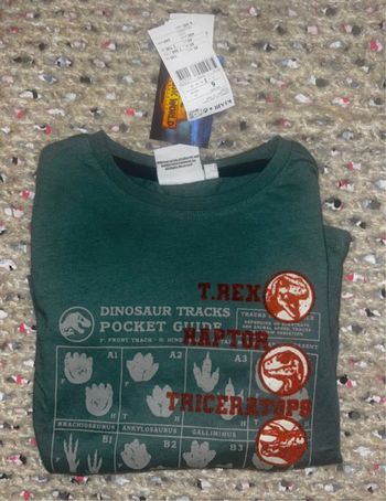 T shirt manche longue dinosaure