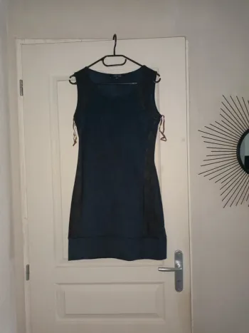 Robe velour blue marine