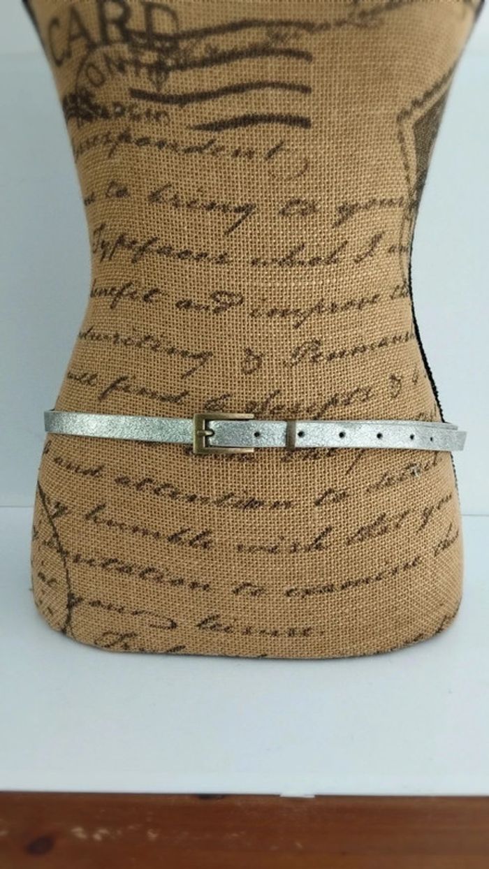 Ceinture argenté fine 90 cm - photo numéro 5