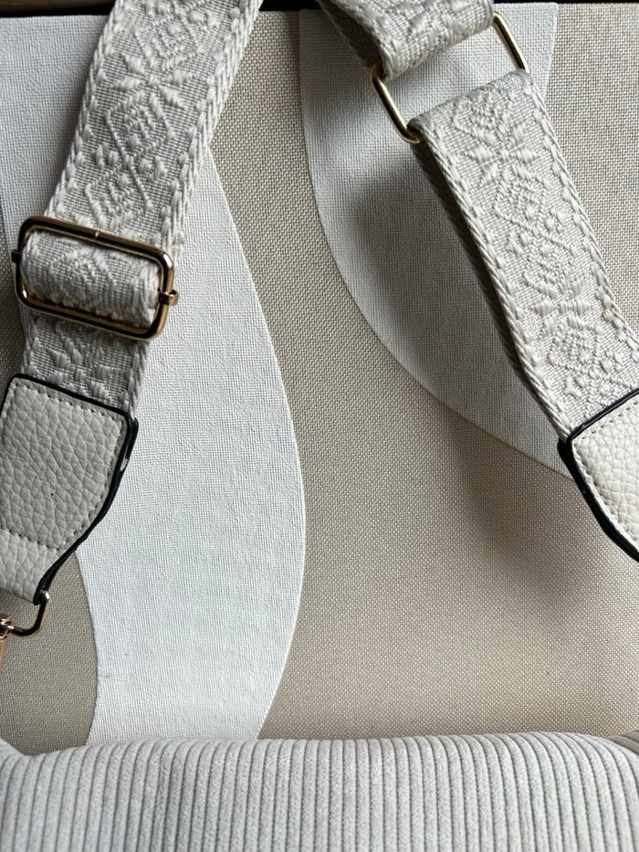 Sac banane  beige crème  velours côtelé - photo numéro 3