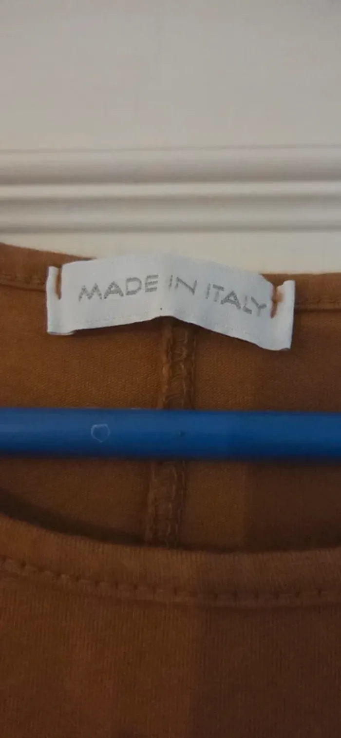 Tee-shirt tunique marron Be Happy – Made in Italy - photo numéro 11