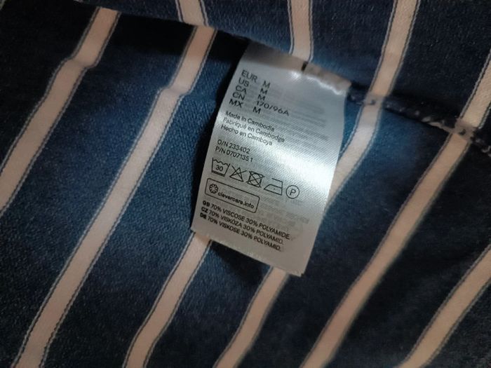 Marinière bleue blanche taille M - photo numéro 3