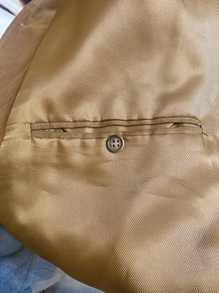 Veste légère / surchemise en peau marron vintage Laurent Cerrer taille XL - n11p - photo numéro 7