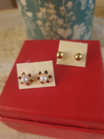 Lot 2 paires boucles d'oreilles fille 