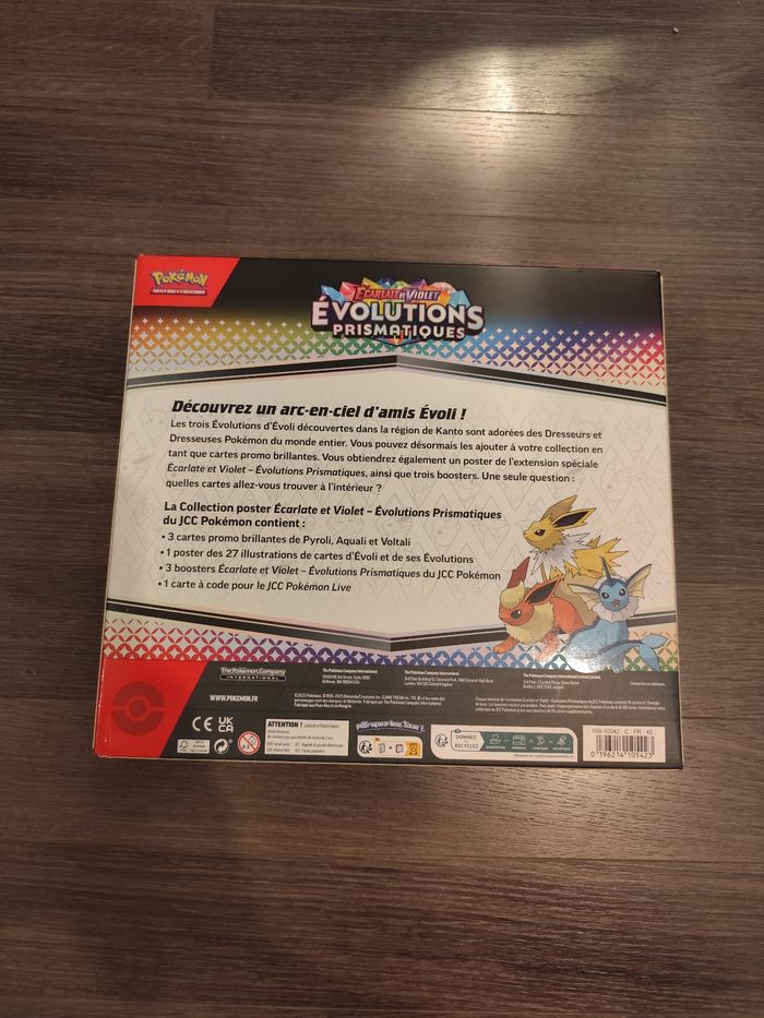 Coffret poster évolutions Prismatiques EV8.5 cartes Pokémon Booster - photo numéro 2