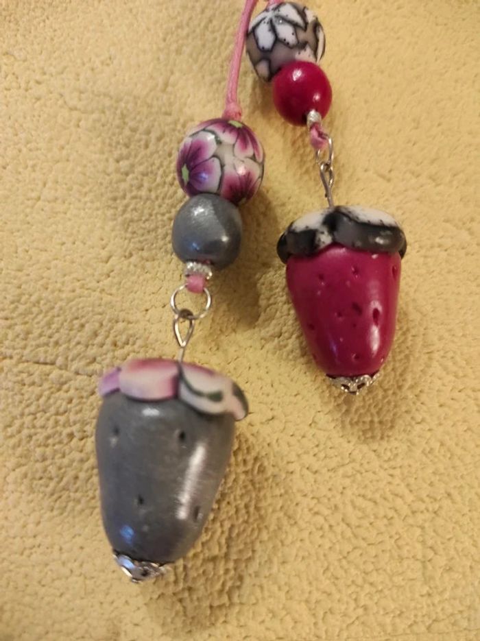 Collier rose/gris - photo numéro 5