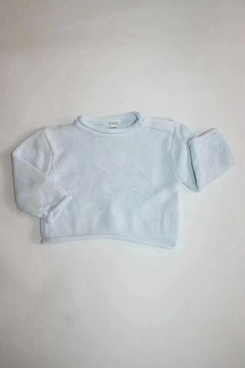 Pull bleu ciel Babymini taille petit 6m