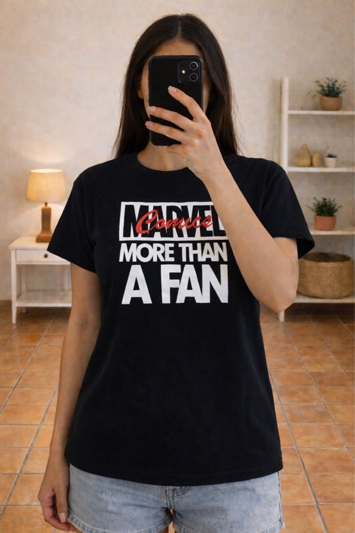 Tshirt noir blanc Marvel - photo numéro 1