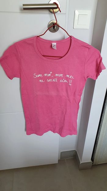 T shirt rose humour neuf taille S
