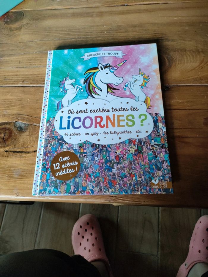 Livre neuf cherche et trouve licornes