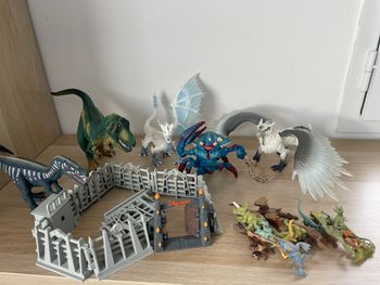 Lot 6: lot de figurines animaux Schleich, Papo et autres