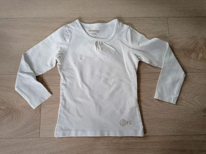 Tee shirt blanc uni Orchestra 4 ans