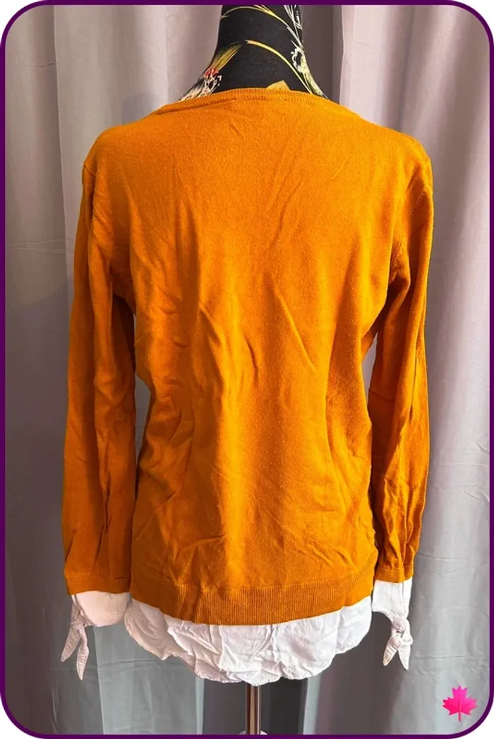 Pull Faux-Deux-Pièces Esmara - Couleur Moutarde - T. M/L - photo numéro 3