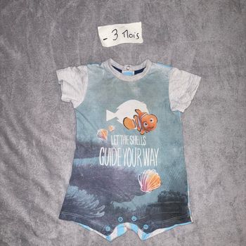 CombiShort bébé garçon Némo 3/6 mois