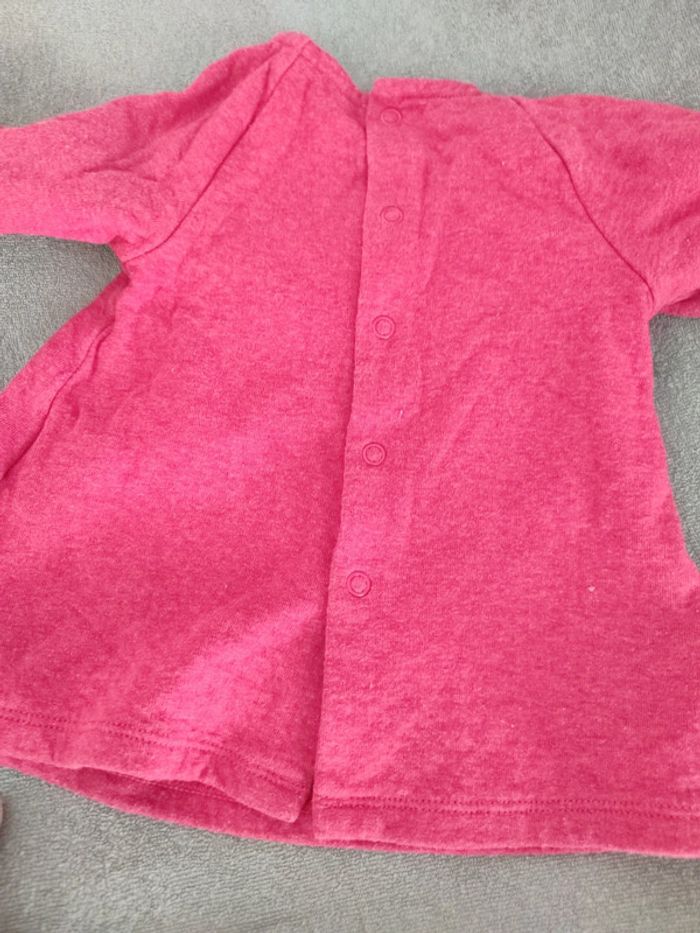 Robe framboise bébé fille 3 mois Obaïbi très bon état - photo numéro 4