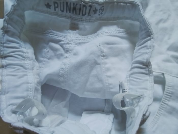 Pantacourt  blanc fille 10 ans PUNKDIZ - photo numéro 3