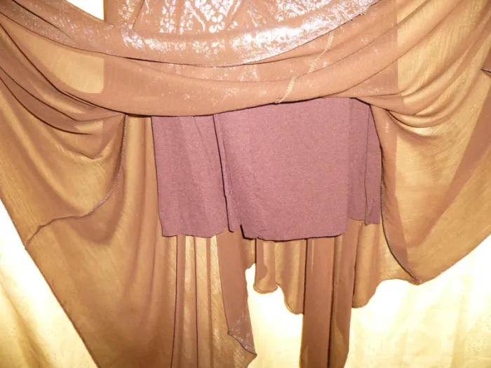 robe a pointe voile et doublure marron taille L = 44 - photo numéro 5