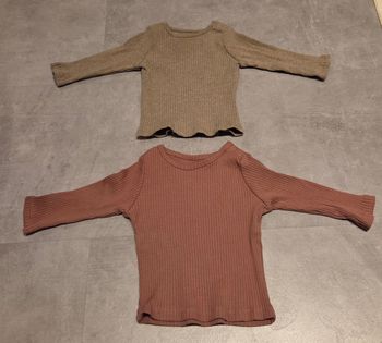 Lot de 2 t-shirt côtelé ML kiabi 3mois