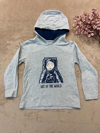 Teeshirt manches longues à capuche garçon 6 ans