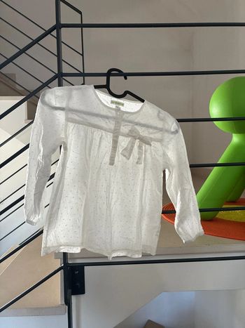 Haut blouse blanche légère fille vertbaudet 5 ans